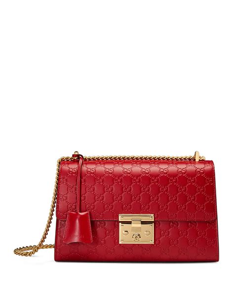 gucci red padlock bag|Gucci padlock shoulder bag medium.